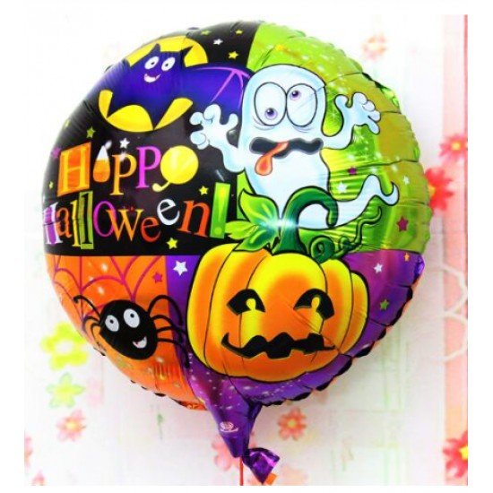 Halloween Örümcekli Kabaklı Folyo Bn 18 inç Halloween Örümcekli Kabaklı Folyo Bn 18 inç