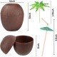 Hindistan Cevizi Hawaii Luau ha Pipetli İçecek Kabı Bardak 10x13 cm 1 Adet Hindistan Cevizi Hawaii Luau ha Pipetli İçecek Kabı Bardak 10x13 cm 1 Adet