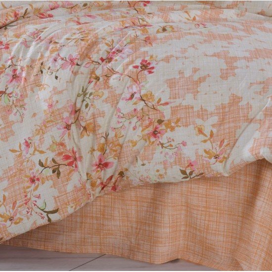 Çift Kişilik Poplin Nev Lily Somon Çift Kişilik Poplin Nev Lily Somon