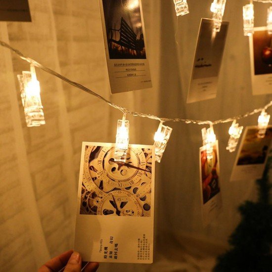 Işıklı Mandallı Fotoğraf Albümü 5M - 30 LED Işıklı Mandallı Fotoğraf Albümü 5M - 30 LED