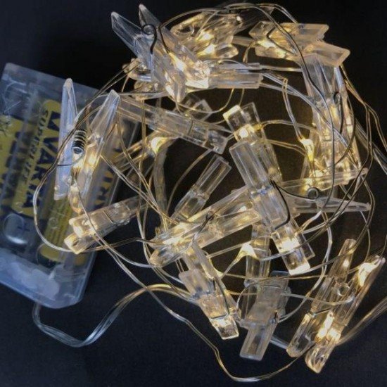 Işıklı Mandallı Fotoğraf Albümü 5M - 30 LED Işıklı Mandallı Fotoğraf Albümü 5M - 30 LED