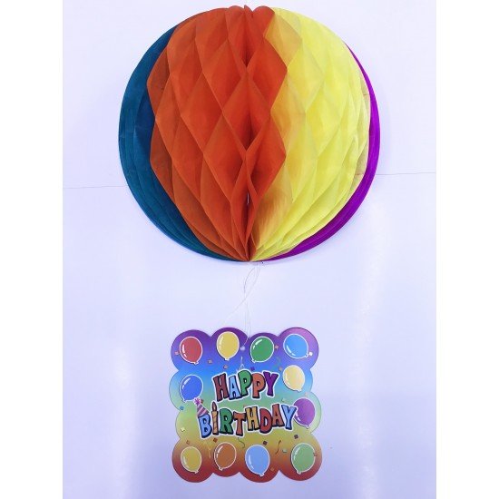 Kağıt Süs Happy Birthday Dekor 55 cm-0748 Kağıt Süs Happy Birthday Dekor 55 cm-0748