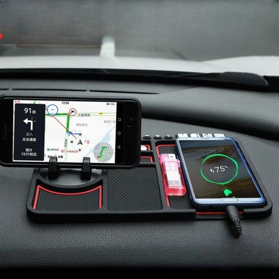 Kaymaz Torpido Üstü Park Telefon Numaralı Telefon Tutucu Renkli Şeritli Araç Matı Kaymaz Torpido Üstü Park Telefon Numaralı Telefon Tutucu Renkli Şeritli Araç Matı