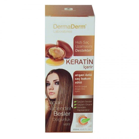 Keratinli Argan Özlü Saç Bakım Sütü Hızlı Saç Uzamasına Etkili 250 ML Keratinli Argan Özlü Saç Bakım Sütü Hızlı Saç Uzamasına Etkili 250 ML