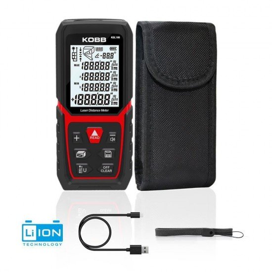 KOBB KBL100 100 Metre Li-ion Şarjlı Lazer Metre KOBB KBL100 100 Metre Li-ion Şarjlı Lazer Metre