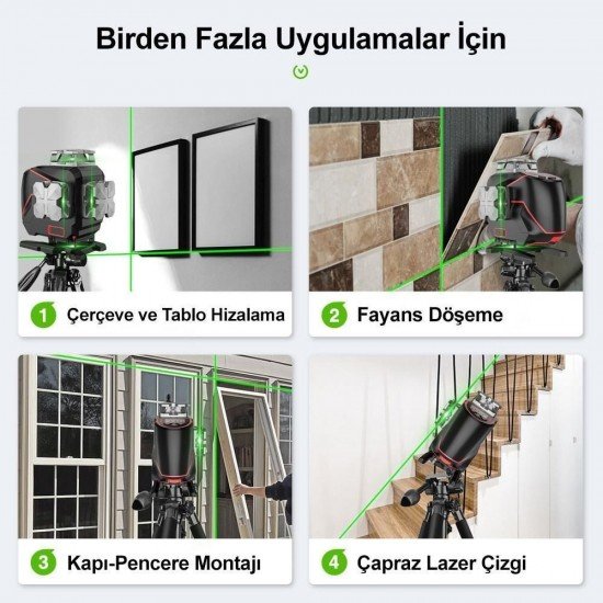 KOBB KBL36G 40 Metre Otomatik Hizalama Yeşil Lazer KOBB KBL36G 40 Metre Otomatik Hizalama Yeşil Lazer