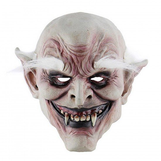 Korku Zombi Maskesi Beyaz Saçlı Kaşlı Lateks Vampir Maskesi Et Maske Korku Zombi Maskesi Beyaz Saçlı Kaşlı Lateks Vampir Maskesi Et Maske