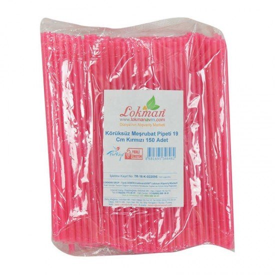 Körüksüz Pipet Ayran Kola Meşrubat Pipeti 19 Cm Kırmızı 150 Adet Paket Körüksüz Pipet Ayran Kola Meşrubat Pipeti 19 Cm Kırmızı 150 Adet Paket