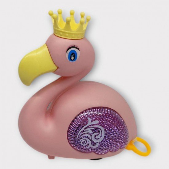 Kurmalı Işıklı Sevimli Flamingo - Pembe (Lisinya)