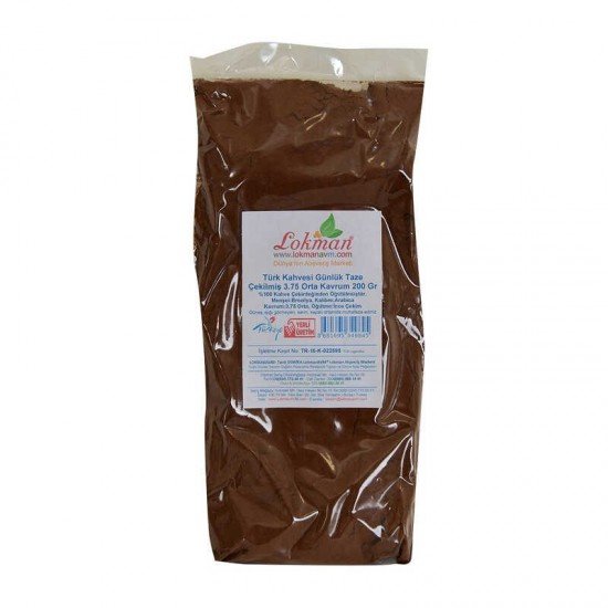 Türk Kahvesi Günlük Taze Çekilmiş 3.75 Orta Kavrum 200 Gr Paket Türk Kahvesi Günlük Taze Çekilmiş 3.75 Orta Kavrum 200 Gr Paket
