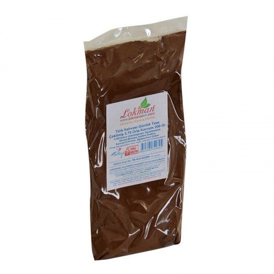 Türk Kahvesi Günlük Taze Çekilmiş 3.75 Orta Kavrum 200 Gr Paket Türk Kahvesi Günlük Taze Çekilmiş 3.75 Orta Kavrum 200 Gr Paket