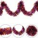 Mor Tcu Renk 4 cm Genişlik Garland Çift Renk Sim Süs 180 cm Mor Tcu Renk 4 cm Genişlik Garland Çift Renk Sim Süs 180 cm