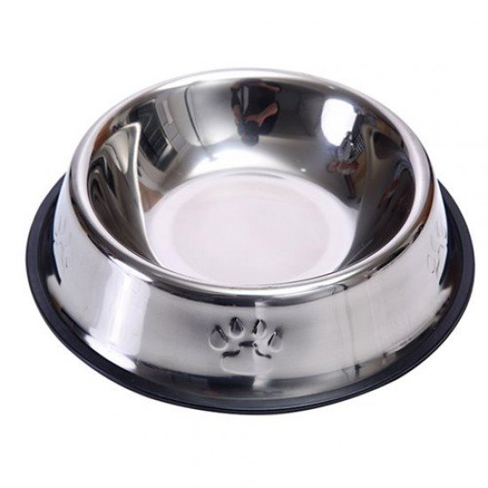 Pati Desenli Çelik ve Su Kabı 8 Oz 250 ml 15 cm Pati Desenli Çelik ve Su Kabı 8 Oz 250 ml 15 cm
