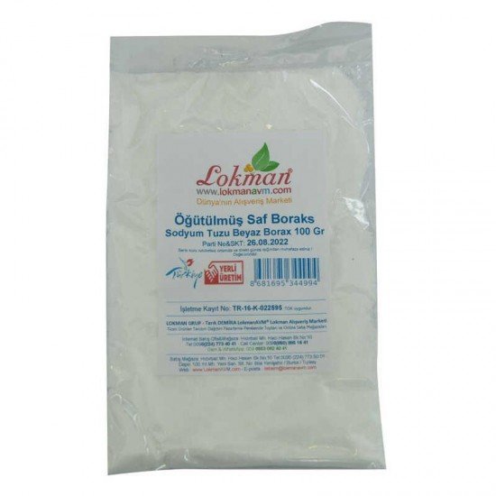 Öğütülmüş Saf Boraks Sodyum Tuzu Beyaz Borax 100 Gr Öğütülmüş Saf Boraks Sodyum Tuzu Beyaz Borax 100 Gr
