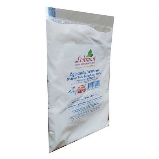 Öğütülmüş Saf Boraks Sodyum Tuzu Beyaz Borax 100 Gr Öğütülmüş Saf Boraks Sodyum Tuzu Beyaz Borax 100 Gr