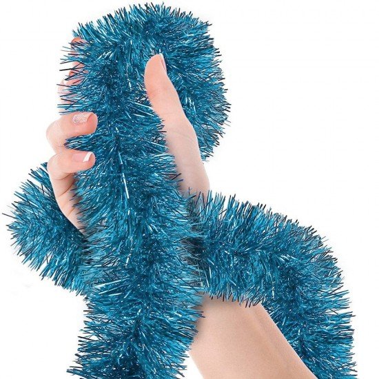 Parti İçin Sim Süs 2 Metre Uzunluk 8 cm Genişlik Açık Mavi Renk İthal Parti İçin Sim Süs 2 Metre Uzunluk 8 cm Genişlik Açık Mavi Renk İthal