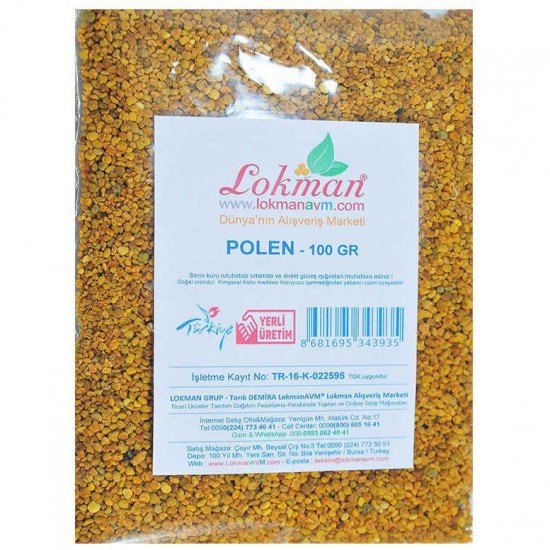 Polen Arı Poleni Doğal 100 Gr Paket Polen Arı Poleni Doğal 100 Gr Paket