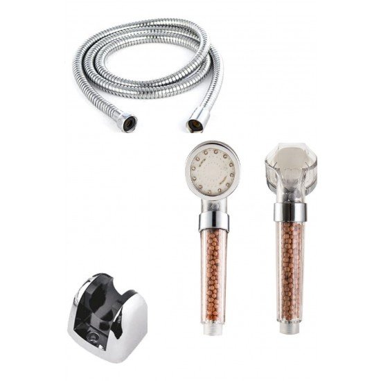 Renk Değiştiren Led Işıklı Duş Başlığı Seti- Hortum Askı Seti (Pilsiz- Elektriksiz) Renk Değiştiren Led Işıklı Duş Başlığı Seti- Hortum Askı Seti (Pilsiz- Elektriksiz)