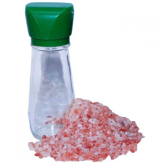 Tuz Karabiber Değirmeni Yeşil + Himalaya Çakıl Tuz Pembe 250 Gr Tuz Karabiber Değirmeni Yeşil + Himalaya Çakıl Tuz Pembe 250 Gr